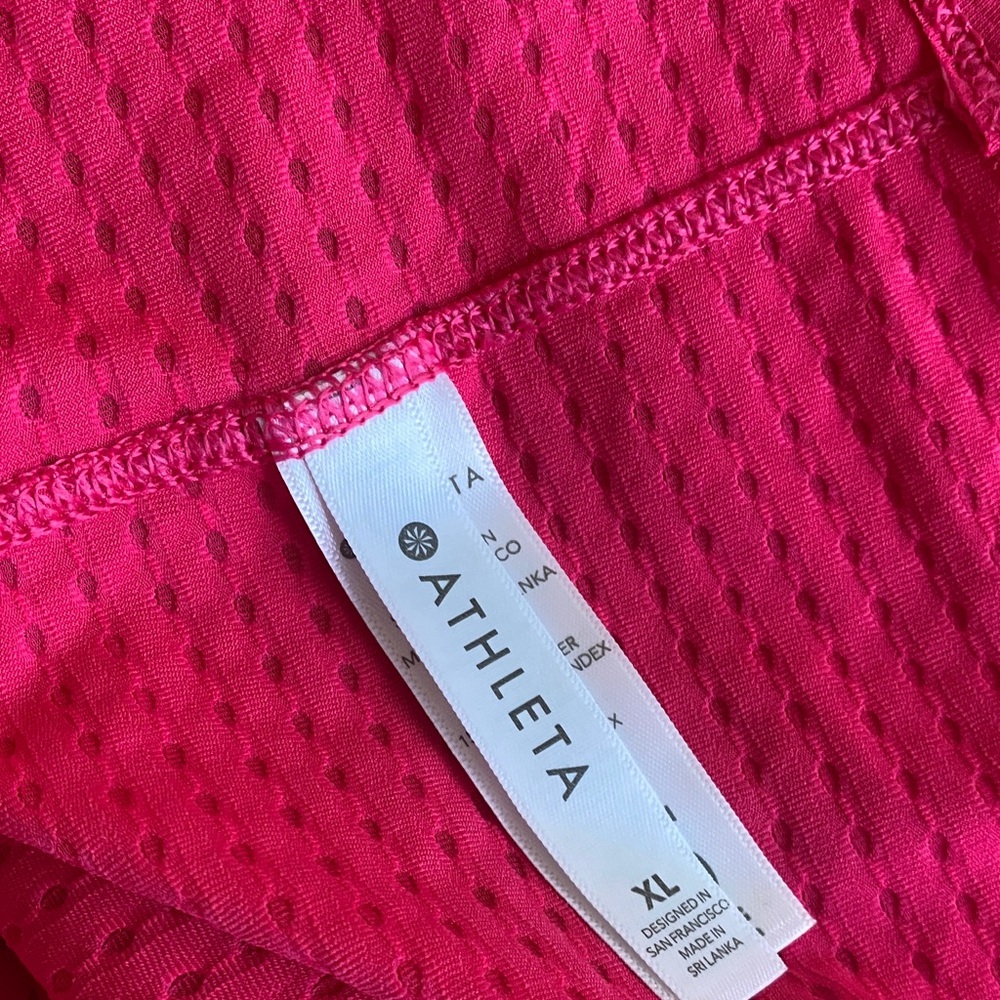 Athleta Hot Pink Breathable Mesh Active Top